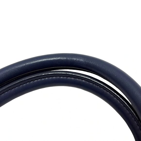 PRADA Gathered Bag Navy Nylon Leather - Handbag 593-081325 - Picture 6 of 9